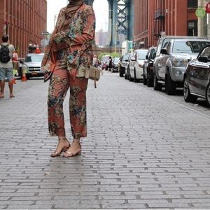 Zara Co-ord floral 2 piece suit XS brand new with tags